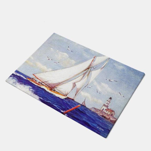 Verkoping door de vuurtoren door Albert B. Marks Deurmat (Schuin)