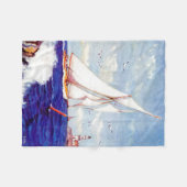 Verkoping door de vuurtoren door Albert B. Marks Fleece Deken (Voorkant (Horizontaal))