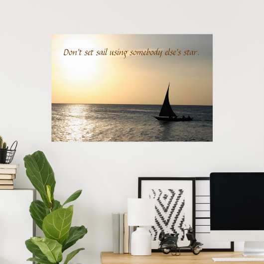 Verkoping naar de zonsondergang poster (Thuiskantoor)