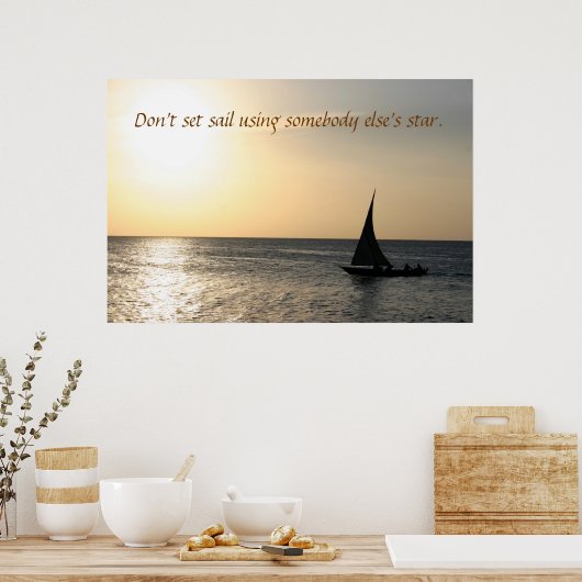 Verkoping naar de zonsondergang poster (Keuken)