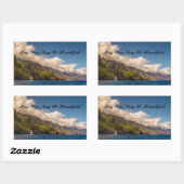 Verkoping van de kustlijn rechthoekige sticker (Vel)