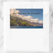 Verkoping van de kustlijn rechthoekige sticker (Tas)