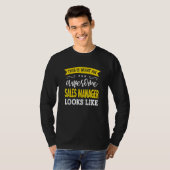 Verkopleider Functietitel Werknemer Grappige Werke T-shirt (Voorkant volledig)