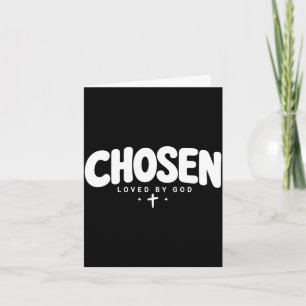 Verkoren geliefd door god christelijk geloof jeugd kaart