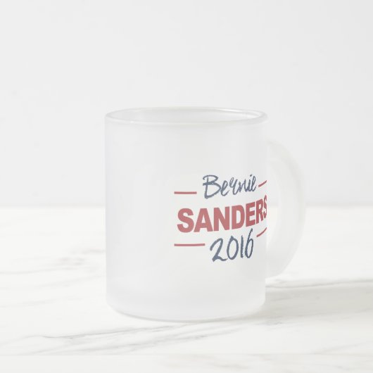 Verkozen Bernie Sanders 2016 Campaign Cursive Matglas Koffiemok (Voorkant rechts)