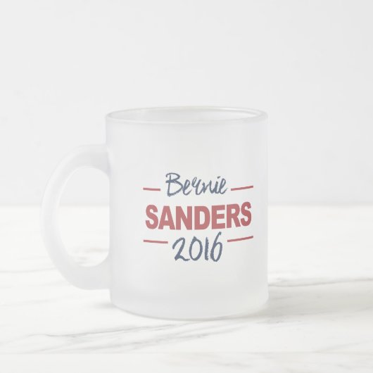 Verkozen Bernie Sanders 2016 Campaign Cursive Matglas Koffiemok (Links)