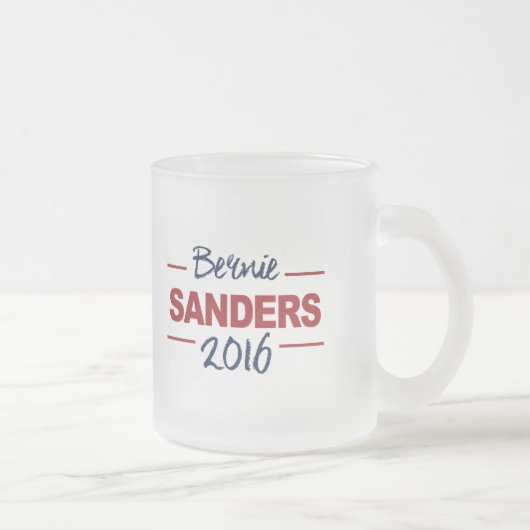 Verkozen Bernie Sanders 2016 Campaign Cursive Matglas Koffiemok (Rechts)