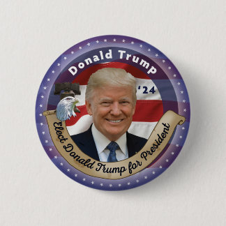 Verkozen Donald Trump voor President - 2024 Ronde Button 5,7 Cm