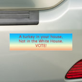 Verkozen geen kalkoenen bumpersticker (Op auto)