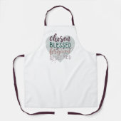 Verkozen Gezegeld Vervangen Christelijk Citaat Schort (Voorkant)