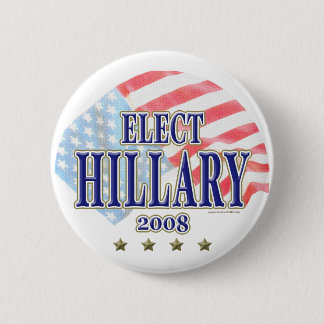 Verkozen Hillary 2008-Button  Ronde Button 5,7 Cm