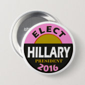 Verkozen Hillary 2016 Ronde Button 7,6 Cm (Voorkant /achterkant)