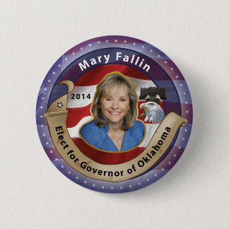 Verkozen Mary Fallin voor gouverneur van Oklahoma  Ronde Button 5,7 Cm