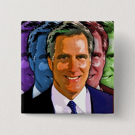 Verkozen Mitt Romney voor President Vierkante Button 5,1 Cm (Voorkant)