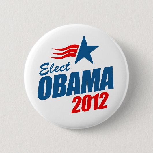Verkozen Obama 2012 Ronde Button 5,7 Cm (Voorkant)