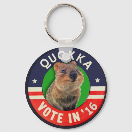 Verkozen president Quokka in 2016 Sleutelhanger (Voorkant)