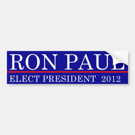Verkozen Ron Paul 2012 Bumpersticker (Voorkant)