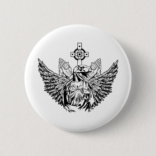 Verkrachter Jezus houdt van jou Ronde Button 5,7 Cm (Voorkant)