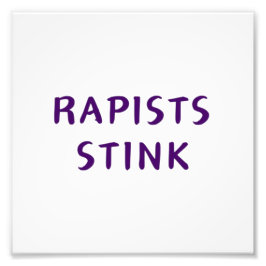 Verkrachters stinken foto afdruk