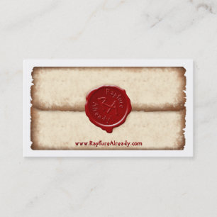 Verkrachting al. Verzegelde perkamerkaart Visitekaartje