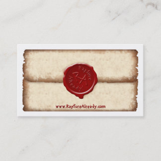 Verkrachting al. Verzegelde perkamerkaart Visitekaartje