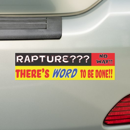 Verkrachting? Geen weg. Bumpersticker (Op auto)