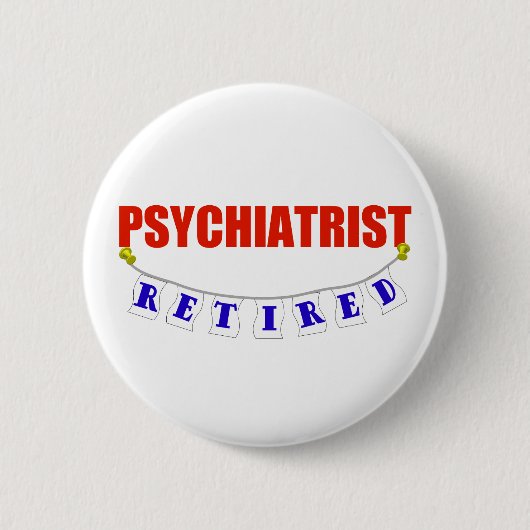VERKREGEN PSYCHIATRIST RONDE BUTTON 5,7 CM (Voorkant)