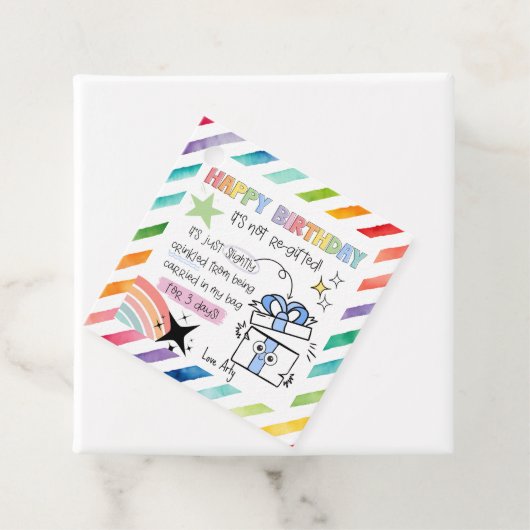 Verkreukeld ADHD Cadeau Grappige Verjaardag Neurod Bedankjes Labels (In situ)