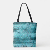 Verkreukeld blauw neon papier tote bag (Achterkant)
