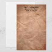 verkreukeld papierpapier briefpapier (Voorkant / Achterkant)