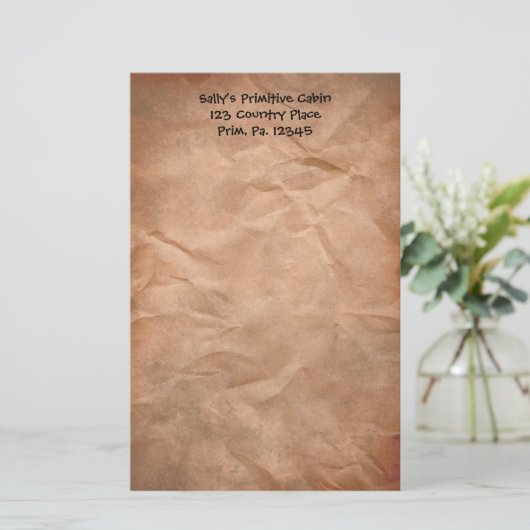 verkreukeld papierpapier briefpapier (Staand voorkant)