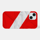 Verkreukelde Duiker-vlag iPhone 15 Case (Achterkant horizontaal)