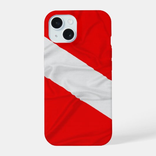 Verkreukelde Duiker-vlag iPhone 15 Case (Achterkant)