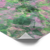 Verkreukelde Lentegroene Textuur Poster (Hoek)
