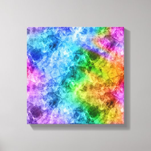 Verkreukelde Pauwblauwe Textuur Canvas Afdruk (Voorkant)