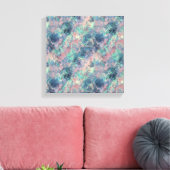 Verkreukelde Zonsondergang Blauwe Textuur Canvas Afdruk (Insitu (Woonkamer))