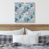 Verkreukelde Zonsondergang Blauwe Textuur Canvas Afdruk (Insitu (Slaapkamer))
