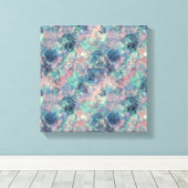 Verkreukelde Zonsondergang Blauwe Textuur Canvas Afdruk (Insitu (Houten vloer))