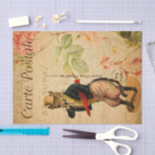  verkreukte kstofkat met Pet en paraplu Tissuepapier (Craft)