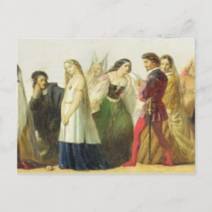 Verkrijging van personages uit Shakespeare (olie o Briefkaart