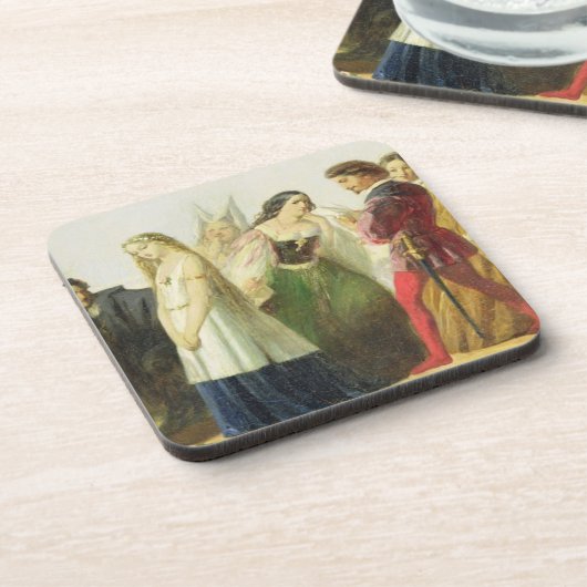 Verkrijging van personages uit Shakespeare (olie o Onderzetter (Linkerzijde)