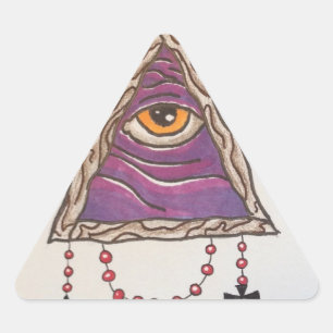 Verks alle zien oog sticker
