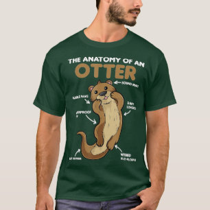 verkuilde otter-verklaringsanatomie van een otter t-shirt