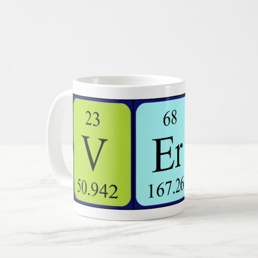 Verla periodieke lijstnaam mok (Voorkant links)