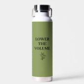Verlaag het Volume Sage Groene Waterfles | Bamboe (Voorkant)
