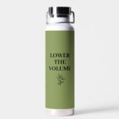 Verlaag het Volume Sage Groene Waterfles | Bamboe (Achterkant)