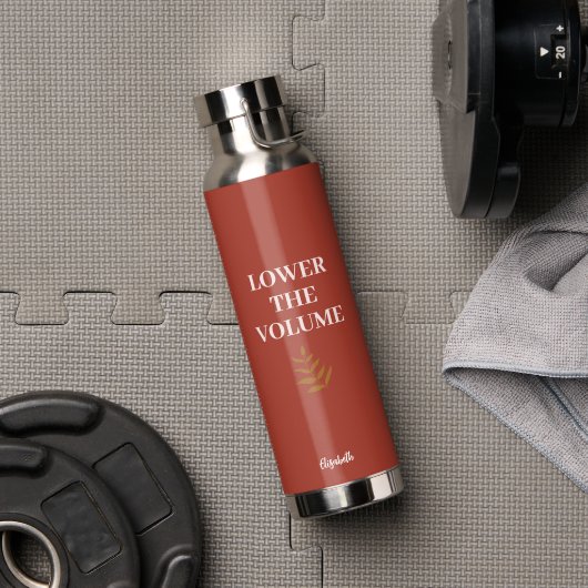 Verlaag het Volume Waterfles | Minimalistisch (Sportschool (Gedraaid) )