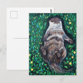 Verlaagd Otter-schilderen van de rivier Briefkaart (Voorkant / Achterkant)