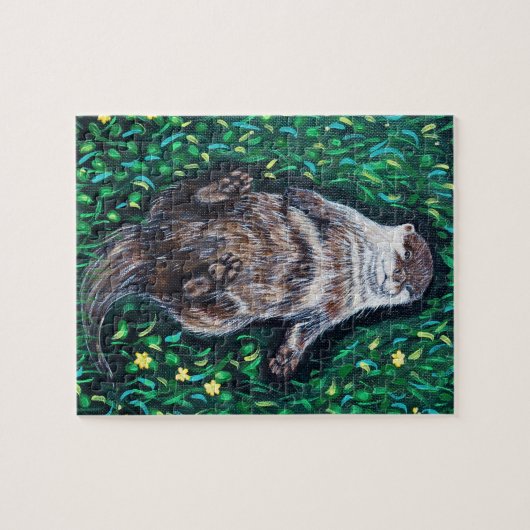 Verlaagd Otter-schilderen van de rivier Legpuzzel (Horizontaal)