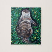 Verlaagd Otter-schilderen van de rivier Legpuzzel (Verticaal)